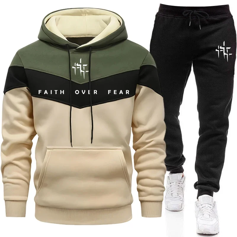 Winter Clothing Men - Мужской спортивный костюм Faith Over Fear: