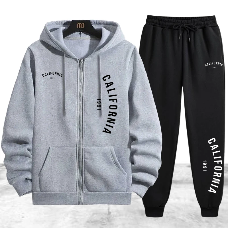 Jacket Winter Clothing - Осенне-зимний мужской спортивный костюм: повседневная толстовка