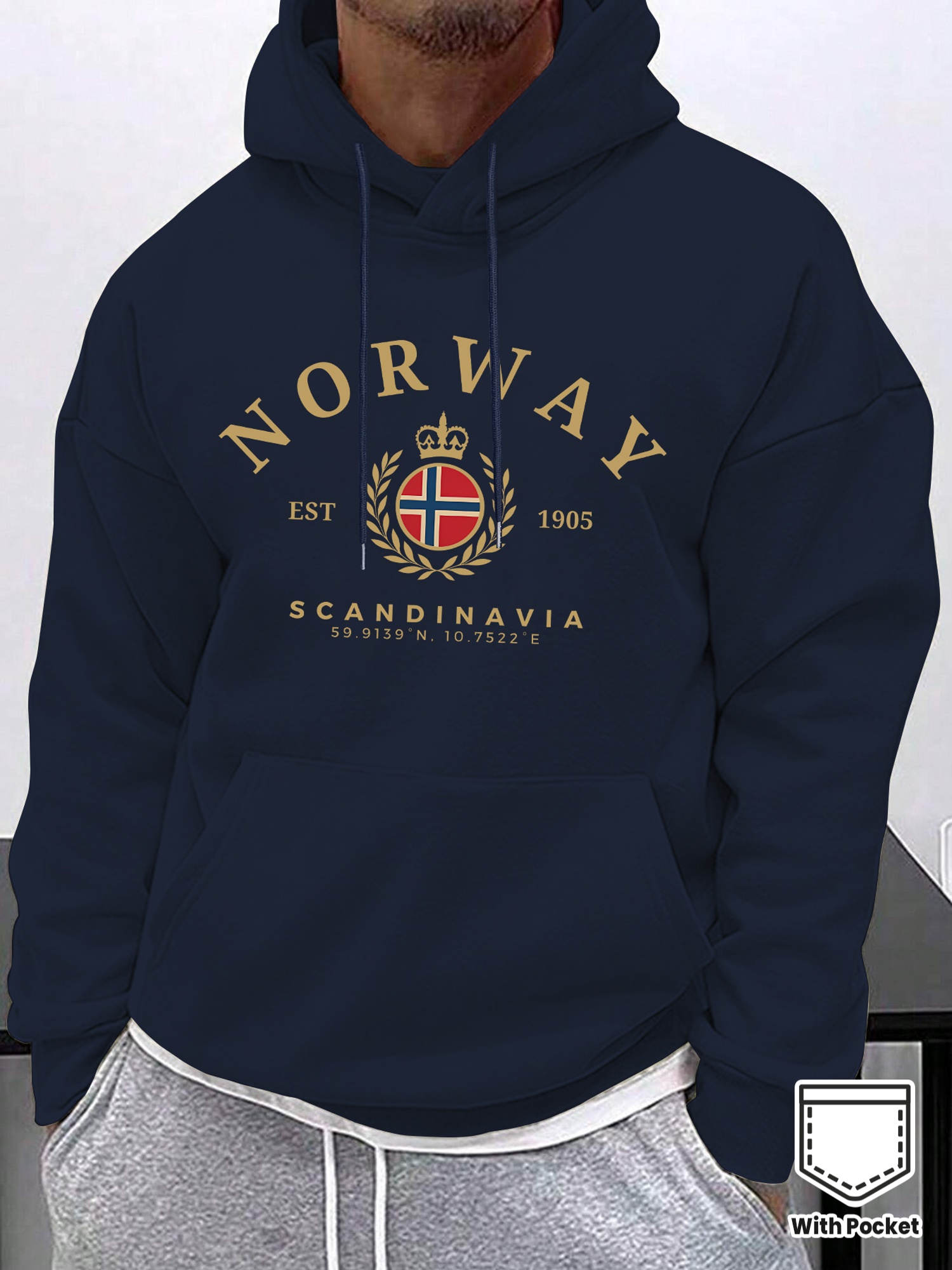 Winter Clothing Norway - Худи унисекс NORWAY SCANDINAVIA: повседневная, спортивная,