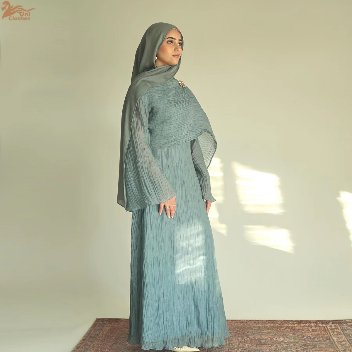 Winter Clothing Dubai - Новинка 2025 года, плиссированная ткань, элегантное